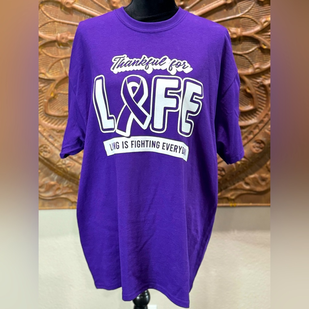 Never Worn Gildan Dry Blend Purple Lupus Fight T-Shirt